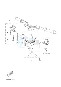 YZF-R125A YZF-R125 ABS R125 (5D7X 5D7X 5D7X 5D7X 5D7X) drawing HANDLE SWITCH & LEVER