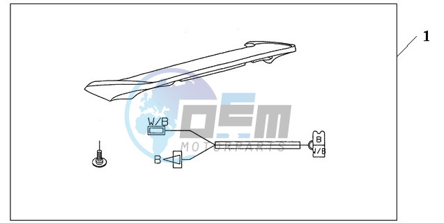 REAR SPOILER BLOODSTONE RED METALLIC