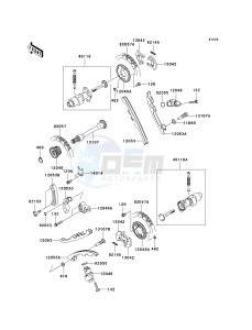 KRF 750 B [TERYX 750 4X4] (B8F) B8F drawing CAMSHAFT-- S- -_TENSIONER