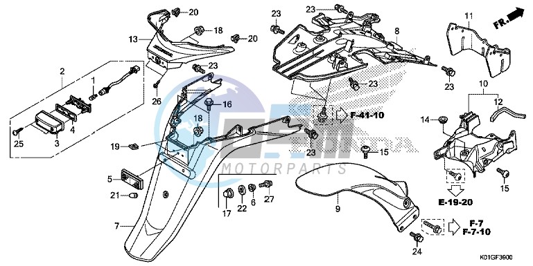 REAR FENDER/LICENSE LIGHT