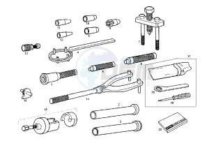 SENDA R X-RACE - 50 cc drawing WORKSHOP SERVICE TOOLS