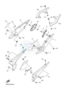 XJ6S 600 DIVERSION (S-TYPE) (36CF 36CH) drawing SIDE COVER