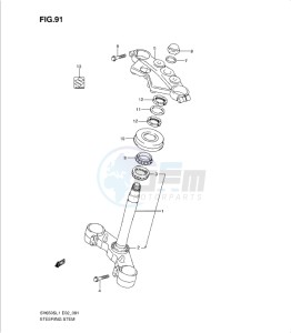 SV650/S drawing STEERING STEM (SV650SAL1 E24)