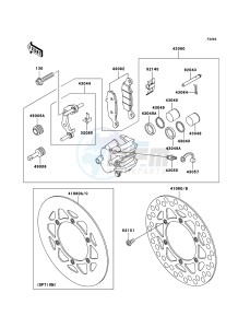 KX85 / KX85 II KX85B6F EU drawing Front Brake