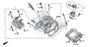 XL700VA9 UK - (E / ABS MKH) drawing FRONT CYLINDER HEAD