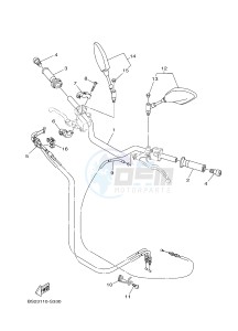 MTN850-A MTN-850-A MT-09 ABS (BS27) drawing STEERING HANDLE & CABLE