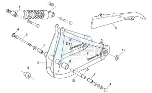 Classic 50 drawing Swing arm - Shock absorber