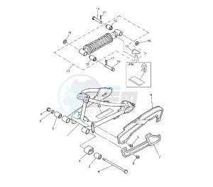 PW 80 drawing REAR SUSPENSION