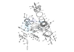 YZ 125 drawing CYLINDER HEAD