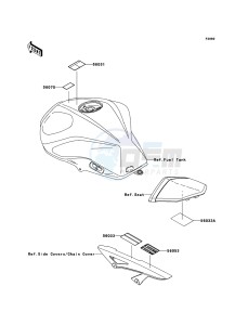 Z750R ABS ZR750PBF FR GB XX (EU ME A(FRICA) drawing Labels