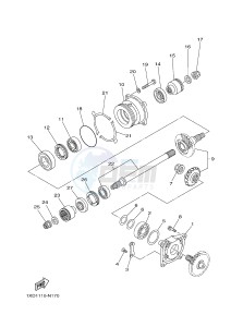 YXM700ES YXM70VPSG VIKING EPS SPECIAL EDITION (B42B) drawing MIDDLE DRIVE GEAR