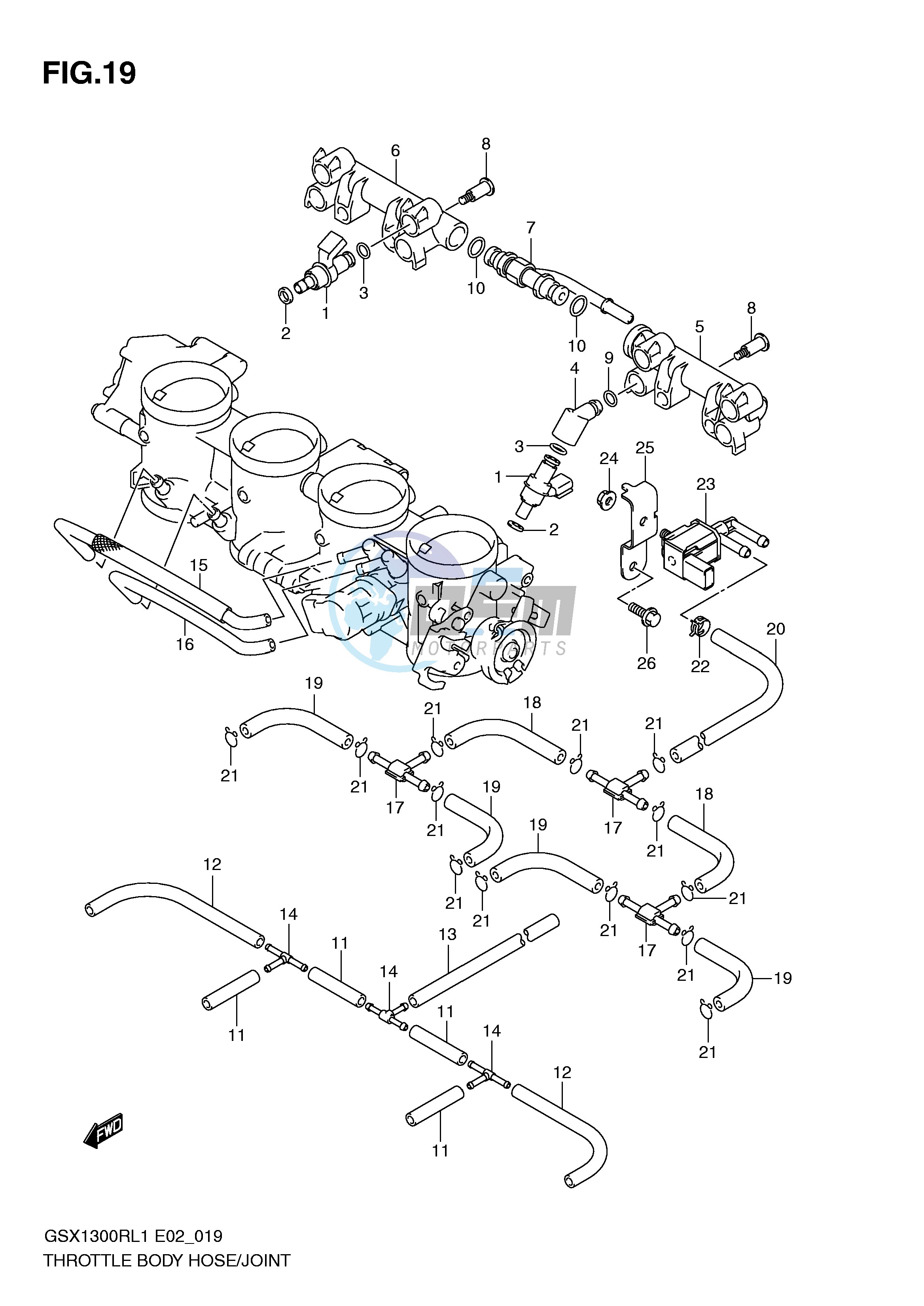 THROTTLE BODY HOSE JOINT (GSX1300RL1 E14)