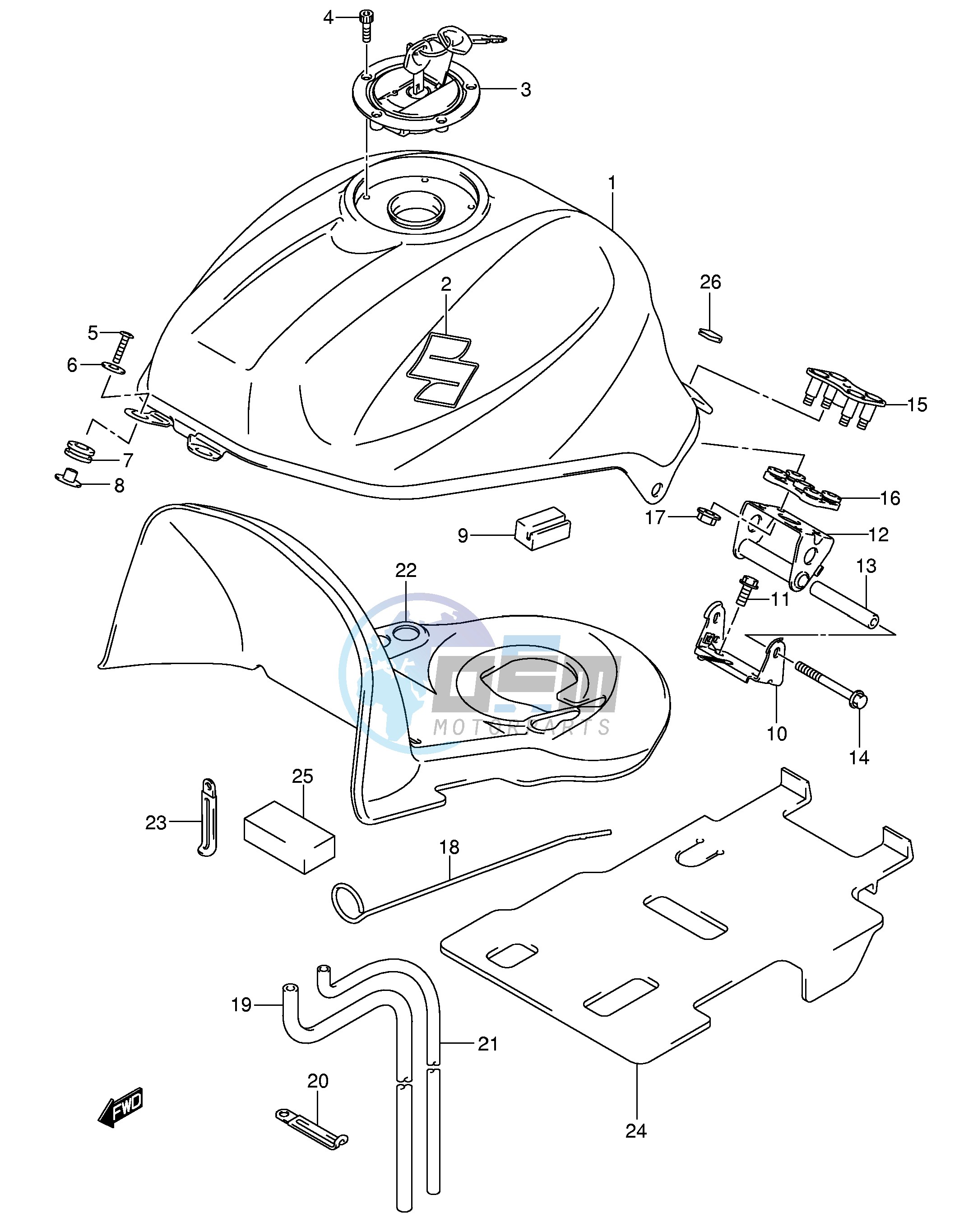 FUEL TANK (MODEL K5 K6)