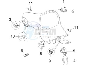 GTS 250 UK drawing Selectors - Switches - Buttons