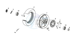 HD 2 125i drawing FRONT WHEEL