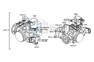 XCITING 400 drawing Throttle Body Assy