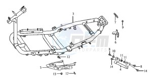 JET EURO X 50 25KMH drawing FRAME