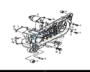 ORBIT II 50 (25 KM/H) (AE05W8-NL) (L8-M0) drawing L. CRANK CASE