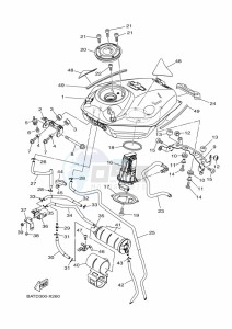 MT-07 MTN690 (BATD) drawing FUEL TANK