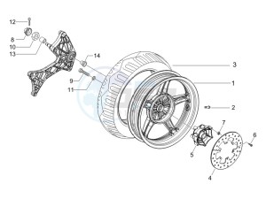 Runner 125 VX 4t e3 drawing Rear Wheel