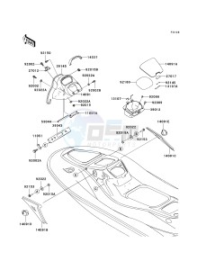 JT 900 D [900 STX] (D1) [900 STX] drawing HULL MIDDLE FITTINGS