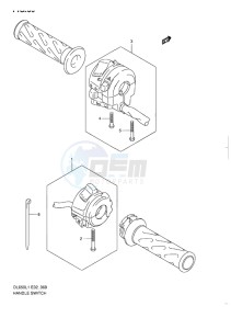 DL 650 V-STROM EU-UK drawing HANDLE SWITCH