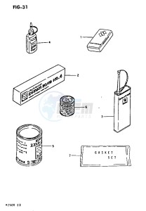 RM250 1999 drawing OPTIONAL (PAINT, LUBRICATION, GASKET SET)