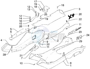 X9 500 drawing Side coverings-Spoiler