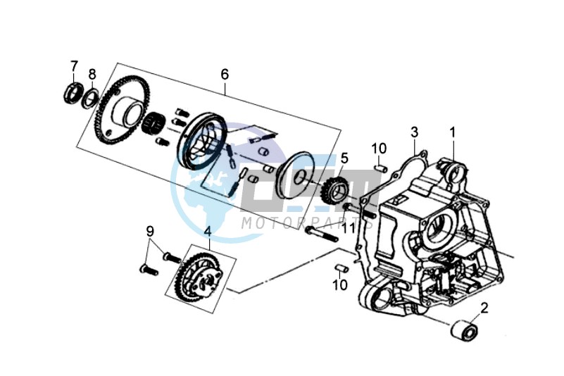 CRANKCASE RIGHT / OIL PUMP