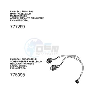 FIGHT 3 A 4T LE MANS drawing PLUG WIRING HARNESS