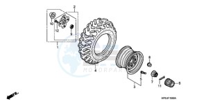 TRX500FPE9 Australia - (U / PS) drawing REAR WHEEL