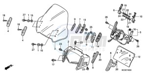 ST1300A9 France - (F / ABS CMF MME) drawing WIND SCREEN