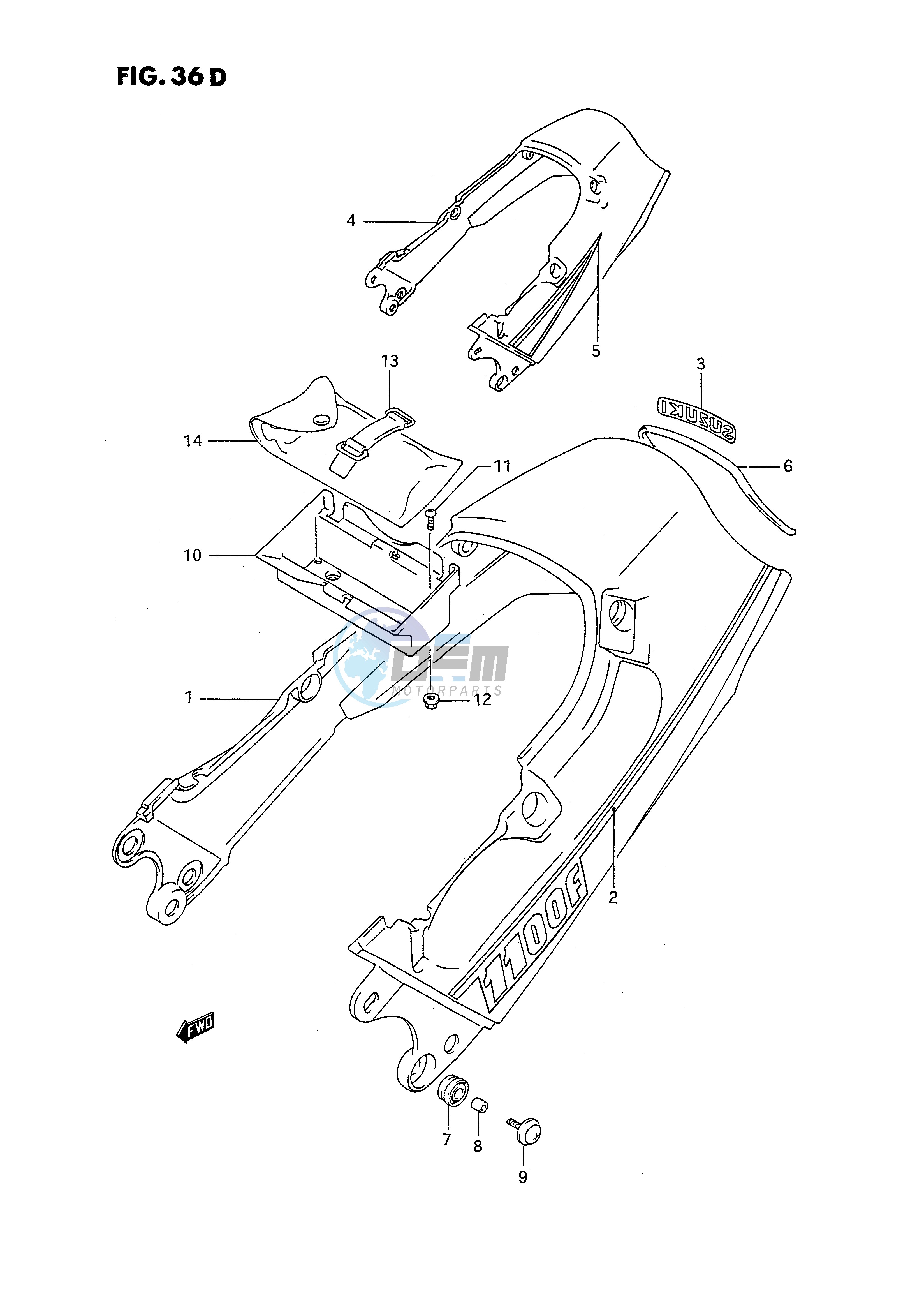 SEAT TAIL COVER (MODEL N P R)