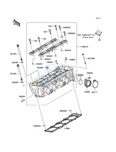 Z1000_ABS ZR1000C8F FR GB XX (EU ME A(FRICA) drawing Cylinder Head