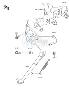 Z650 ER650HJF XX (EU ME A(FRICA) drawing Stand(s)