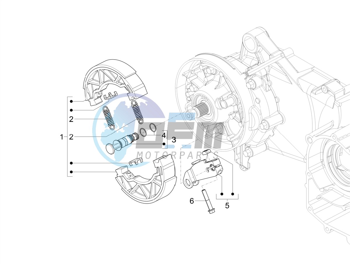 Rear brake - Brake jaw