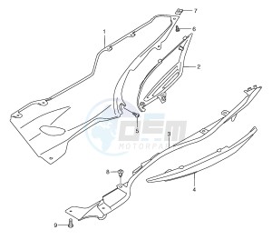 AN250 (E2) Burgman drawing SIDE LEG SHIELD (MODEL Y)