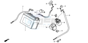 VTR1000F SUPER HAWK drawing BATTERY