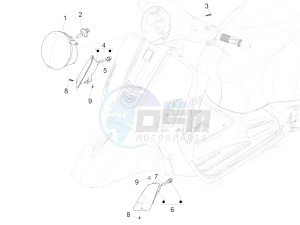 GTS 300 SUPER IE ABS E4 (APAC) drawing Front headlamps - Turn signal lamps