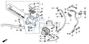 SH300A drawing FR. BRAKE MASTER CYLINDER (SH300A/AR)