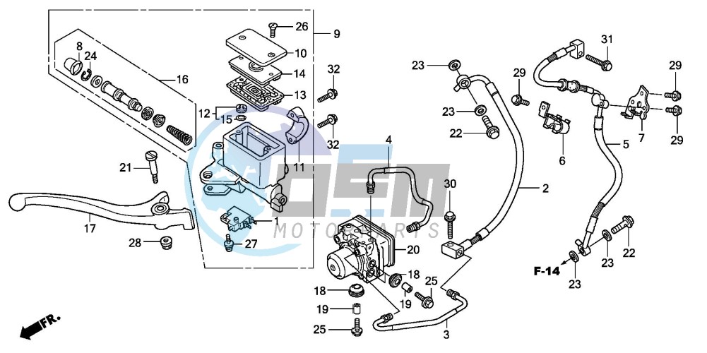 FR. BRAKE MASTER CYLINDER (SH300A/AR)