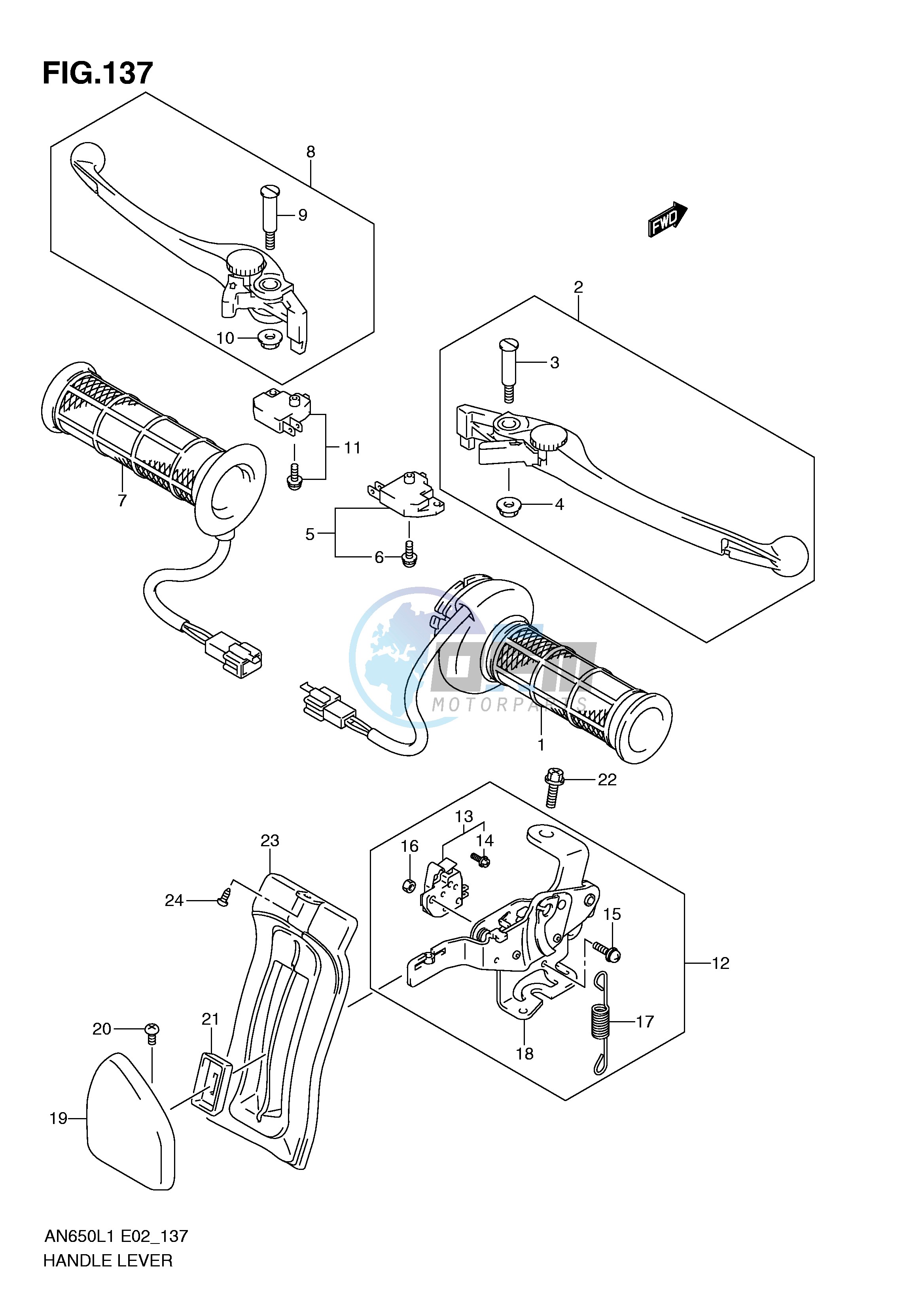 HANDLE LEVER (AN650AL1 E51)