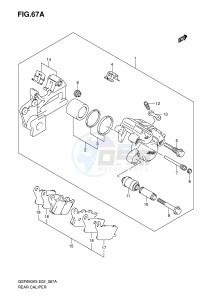 GSF650 (E2) Bandit drawing REAR CALIPER (GSF650AK5 UAK5 SAK5 SUAK5 AK6 UAK6 SAK6 SUAK6)