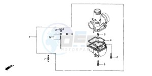 CR80RB drawing CARBURETOR OPTIONAL PARTS KIT