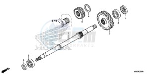 TRX500FE2E TRX500FE2 Europe Direct - (ED) drawing FINAL SHAFT