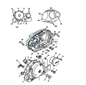 XV DX VIRAGO 535 drawing CRANKCASE COVER