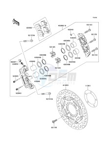 ZX 600 B [NINJA ZX-6RR] (K1) [NINJA ZX-6RR] drawing FRONT BRAKE