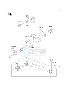 KL 650 A [KLR650] (A10-A14) [KLR650] drawing GEAR CHANGE MECHANISM