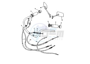 XV VIRAGO 750 drawing STEERING HANDLE -CABLE