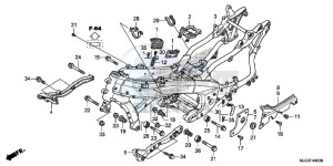 GL1800BD F6B Bagger - GL1800BD UK - (E) drawing FRAME BODY